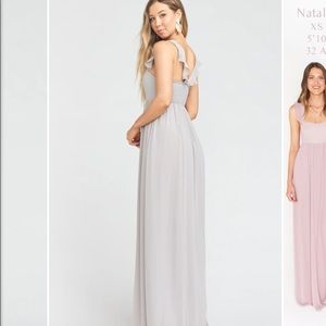 June Maxi Dress ~ Dove Grey Chiffon